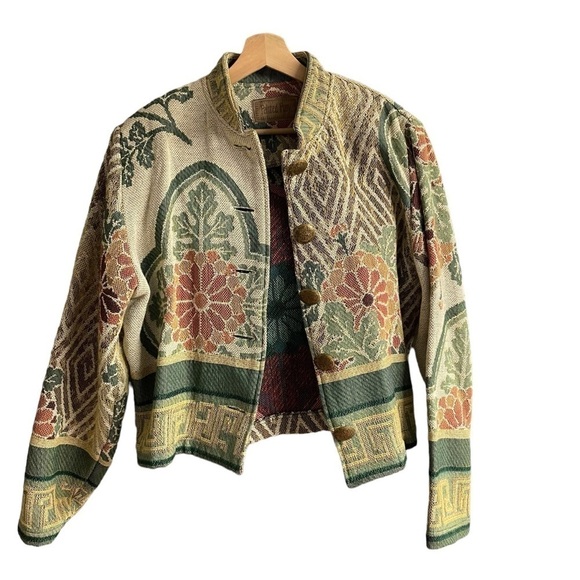 1990’s Vintage Painted Pony Tapestry Jacket - Picture 4 of 15